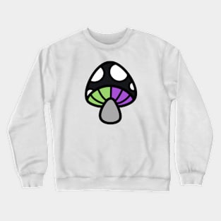 Aromantic-Asexual Mushroom Discrete Pride Flag Crewneck Sweatshirt